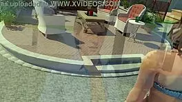 Boldly fucking sexy neighbour's boobs and pussy away from home part 2