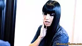 hey, busty lezzie milf getting her pussy licked by stepdaughter in heels and classy shoes