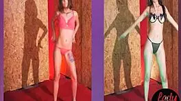 two latinas opening their asses with a big toy, which one do you choose?