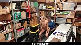 Loss Prevention Officer Catches Emma Hix Stealing and Punishes Her with Doggy Style