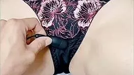 Teen Uses Dildo in Sexy Underwear for Homemade Fun