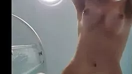 I fuck myself in the shower, teen pussy wet