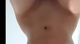 I fuck myself in the shower, teen pussy wet