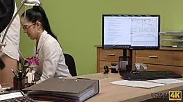 Loan4k Chick Requests Credit and Opens Legs in Office