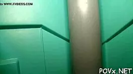 small teen sucks cock and gets fucked in pov