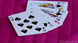 Zoey Foxx, Mia Hurley, and Aidra Fox rip clothes in lesbian strip poker