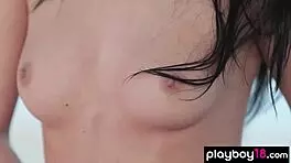 Lovely Czech Sapphira Undresses And Poses Naked Outdoors