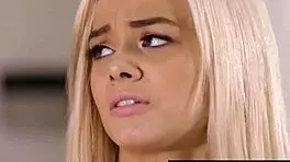 tiny teen learns wild sex tricks from stepmom Jasmine Jae and Elsa Jean at familybangs com.