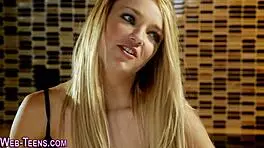 Tiny Asian babe licks petite blonde's pussy with fingering in high definition