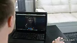 Petite girl gets wet pussy and anal screwed 😍