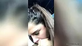 latina teen 18+ performs public car blowjob from craigslist ad