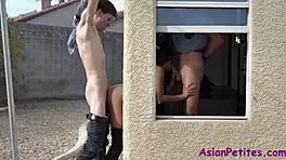 Ember Snow Gets Caught Riding Big Ass in Kinky Blowjob with Two Horny Customers