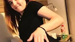 Ritafox, the redhead Russian teen, flaunts her juicy, firm ass in close-up.