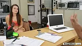 teen licks director's monster cock in blowjob, then gets drilled hard and deep in storyline