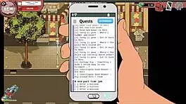 In this spooky hentai game, a curvy anime girl in furry suit gives the best titjob to a monster cock.