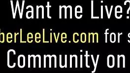 Hot Damn! Beauty Kimber Lee Dildo Drills in Sexy Lingerie and Hose!