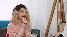 German teen's first porn for money casting! 💸