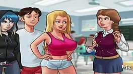 summertimesaga - wet shower lessons with teen hentai creampie delayed after e2