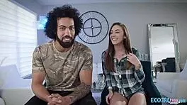 Small Tits Dani Blu Enjoys Hard Dicking on Sofa from James Angel