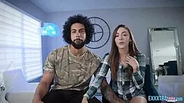 Small Tits Dani Blu Enjoys Hard Dicking on Sofa from James Angel