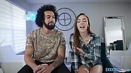 Small Tits Dani Blu Enjoys Hard Dicking on Sofa from James Angel