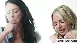 Hey, blonde teen and busty milf, join my facesitting party!