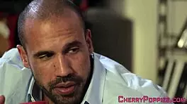 Skinny teen rides and sucks big black cock passionately! 🔥