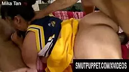 intense emotions surge in wild interracial gangbang compilation