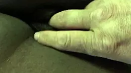 Young black girl takes cock and fingers in interracial scene