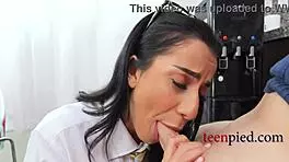 Curvy Geeky Student Craves Nerdy Guy's Hard Cock in Uniform