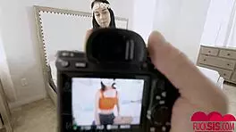 Bambi Black Rides Cock in Tripod Position with Stepsister