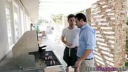 Chubby Ass Tranny Jerks Big Cock Massive Cumshot!