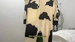 Stepmother Halloween Surprise with Doggystyle Creampie for Amateur Slut