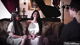 Lesbian Couple Facesits And Sucks Priest To Orgasm