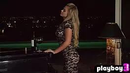 Stunning big tits blonde teen tahlia paris strips tight clothes and poses solo