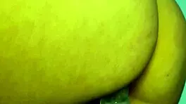 a petite teen wife bounces her ass on a dildo in homemade solo session, reaching orgasm closeup