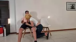 I caught this young latina teen 18+ blonde sucking in the waiting room.