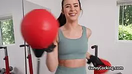 Kylie Delivers a Perfect Cock Ride at the Gym with Intensity.