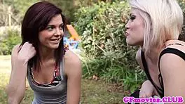 Petite rimmed lezzie being naughty after dining at the y