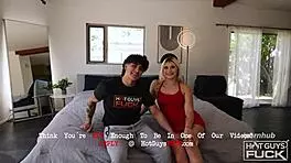 Blonde Babe Takes Cock From Tatted Latino Bodybuilder