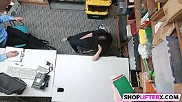 Foxy Gal Penelope Nailed Hard for Theft in Office by Huge Cock