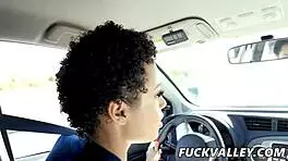 Amethyst Banks, Chocolate Skin Cutie, Rides Instructor Wildly. Her Big Ass Bounces in Cowgirl Action.