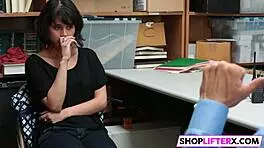 Foxy Gal Penelope Nailed Hard for Theft in Office by Huge Cock