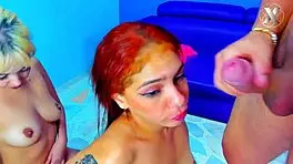 blonde and her friend, you giving intense deep blowjobs to beloved stepbrother?