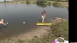 piper fawn enjoys whip creamers in outdoor nude setting