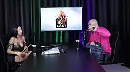 Paulo Avelar hides at the door listening to swingers in sheer red lingerie