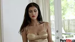 Sophia Leone fucks stepsibling with riding and blowjob.