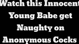 Blonde teen 18+ swallows strangers cum in gloryhole