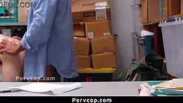 Reluctant Shoplifter Punished By Security Guard In Garage