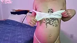 Pregnant Horny Teen Slut Candy Crush Stretches Ass With Big Black Dildo.